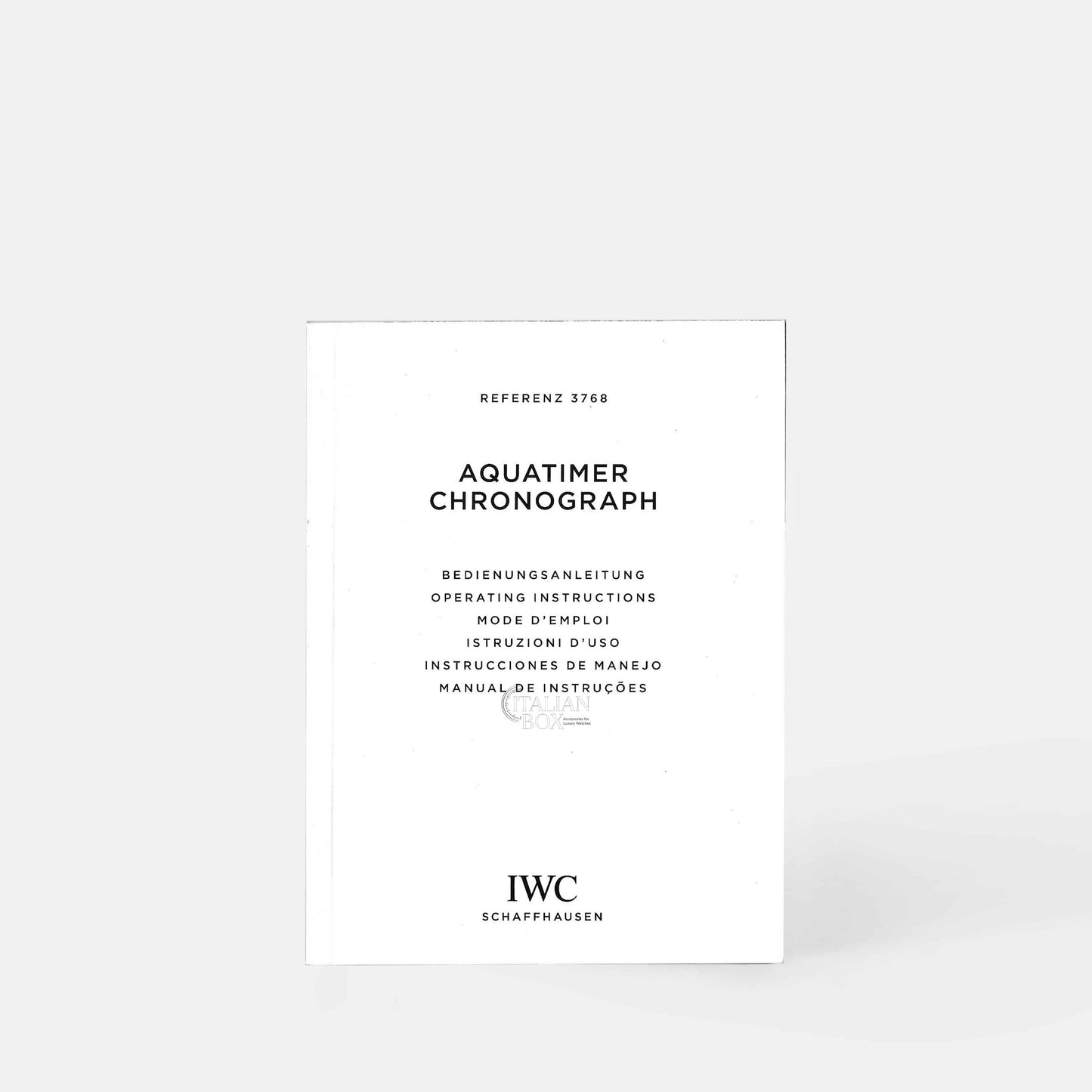 IWC Aquatimer Chronograph Booklet - ref. 3768