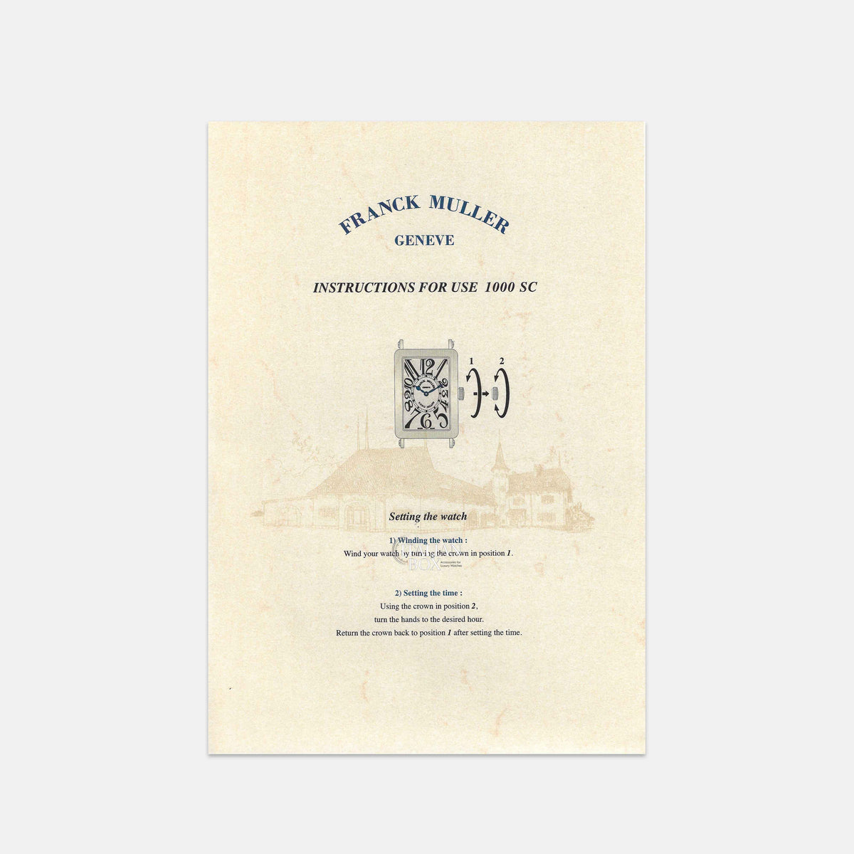 Franck Muller Booklet (1000 SC)