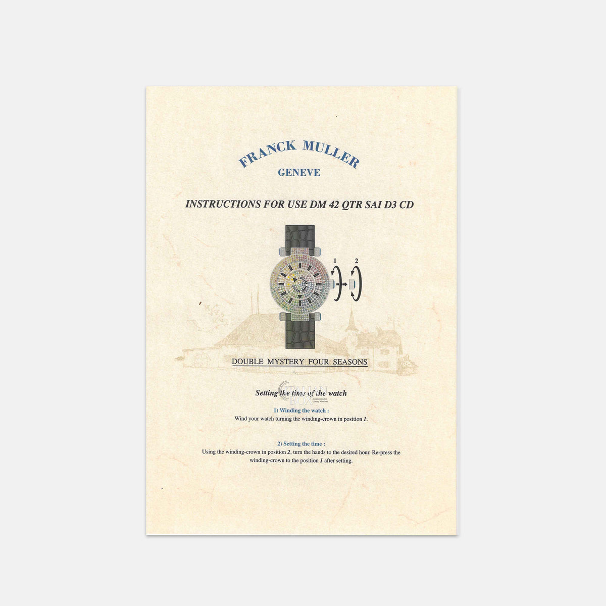 Franck Muller Double Mystery Four Seasons Booklet