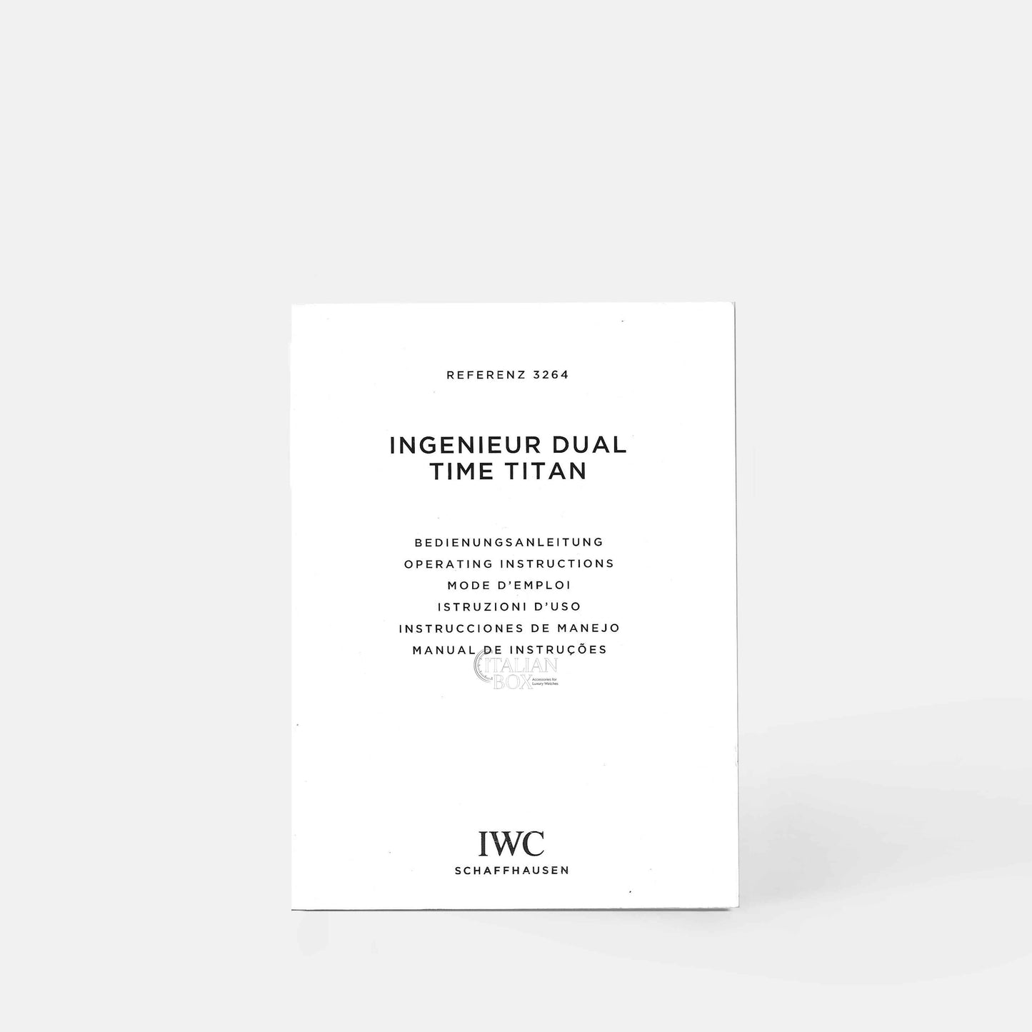 IWC Ingenieur Dual Time Titan Booklet - ref. 3264