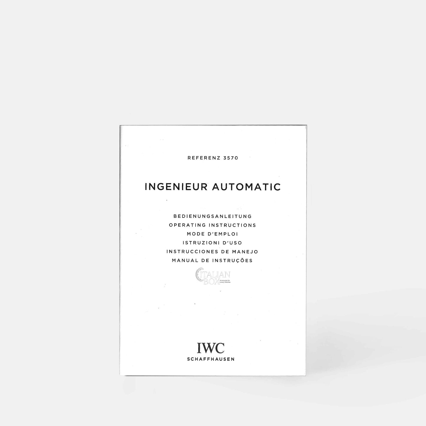 IWC Ingenieur Automatic Booklet - ref. 3570