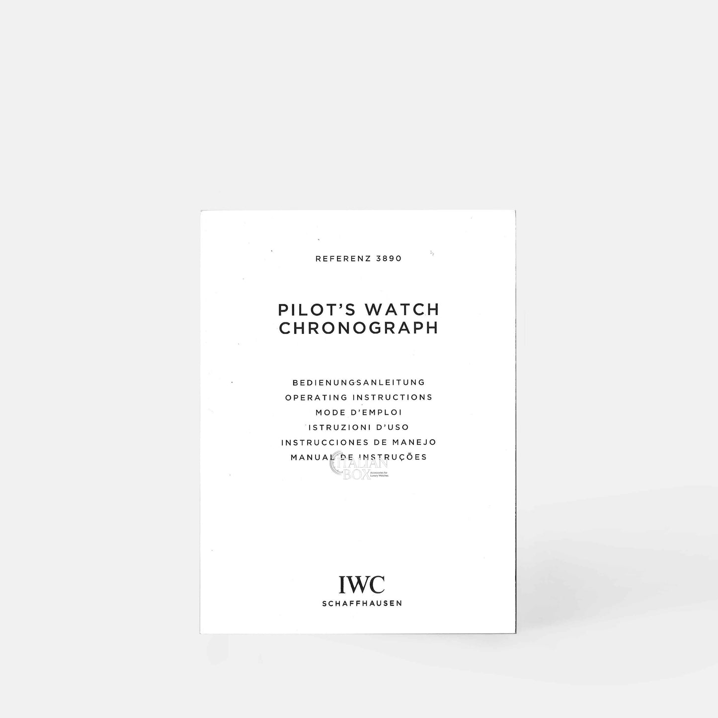IWC Pilot's Watch Chronograph Booklet - ref. 3890