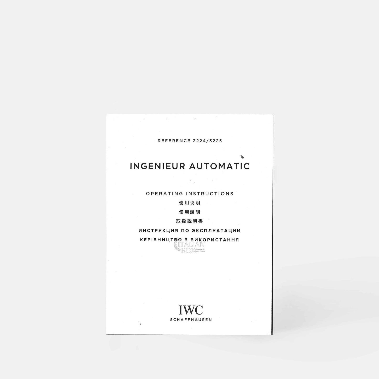 IWC Ingenieur Automatic Booklet - ref. 3224/3225