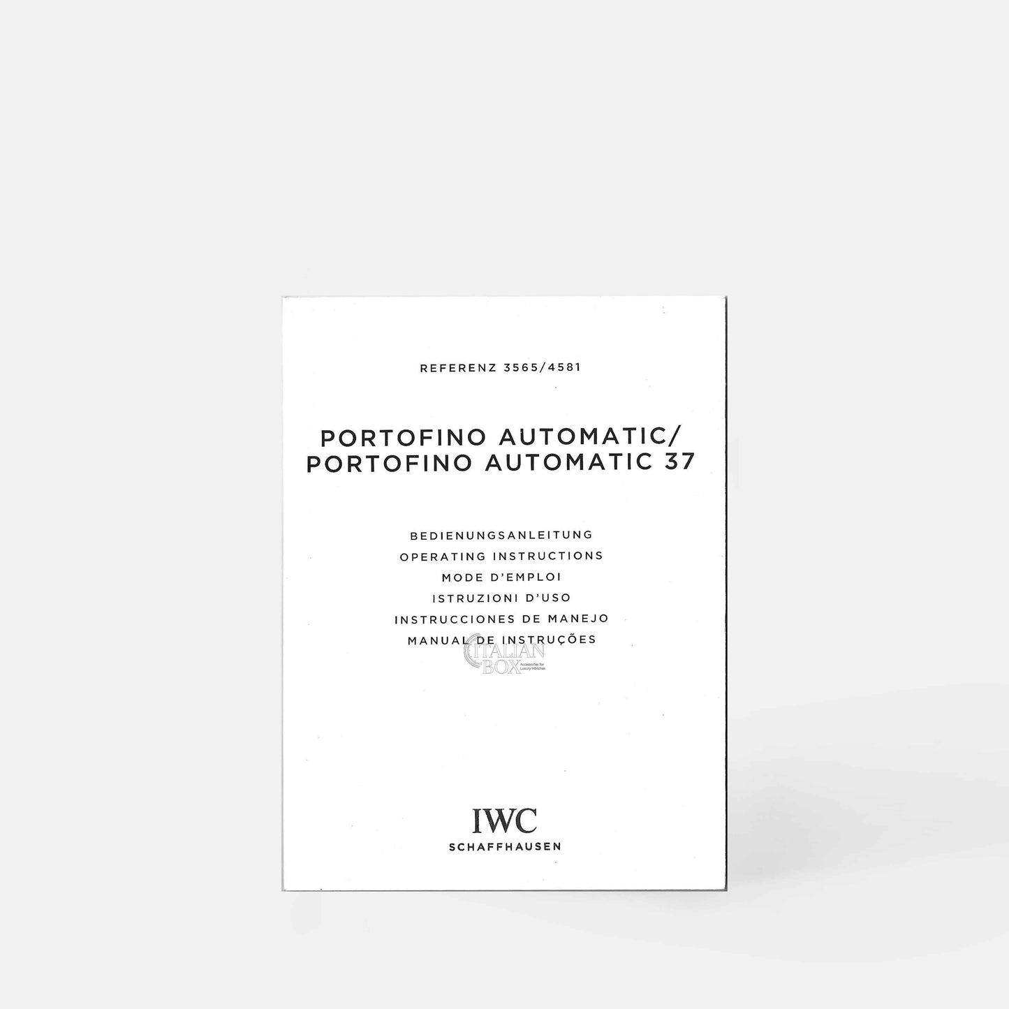 IWC Portofino Automatic 37 Booklet - ref. 3565/4581