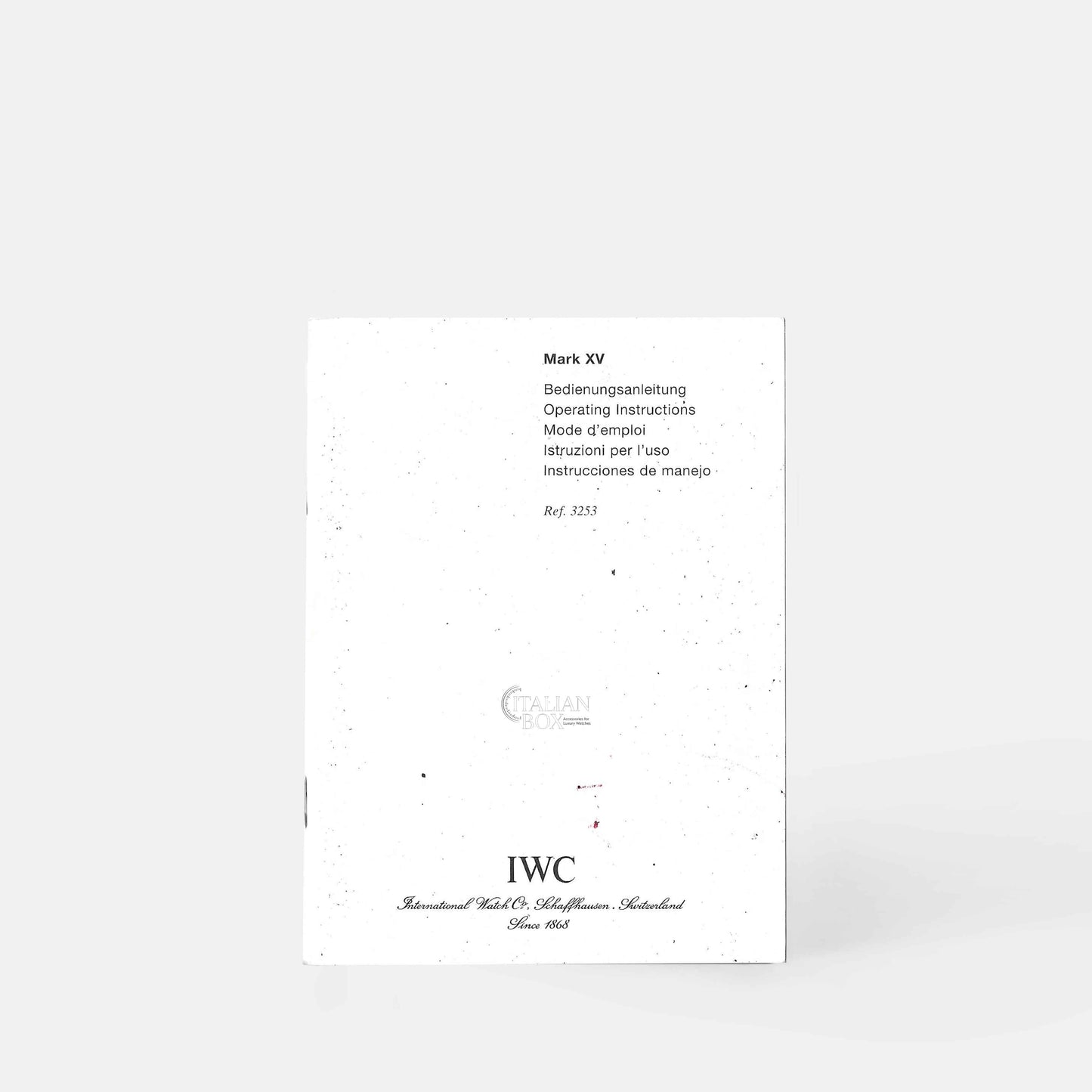 IWC Mark XV Booklet - ref. 3253