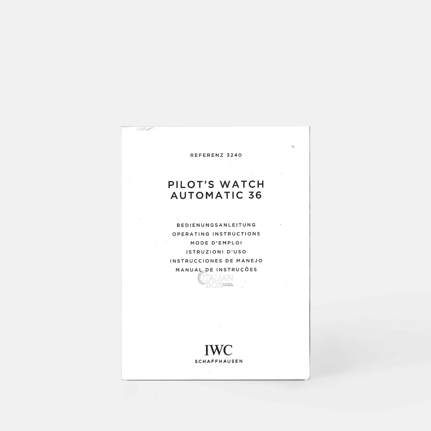 IWC Pilot's Watch Automatic 36 Booklet - ref. 3240