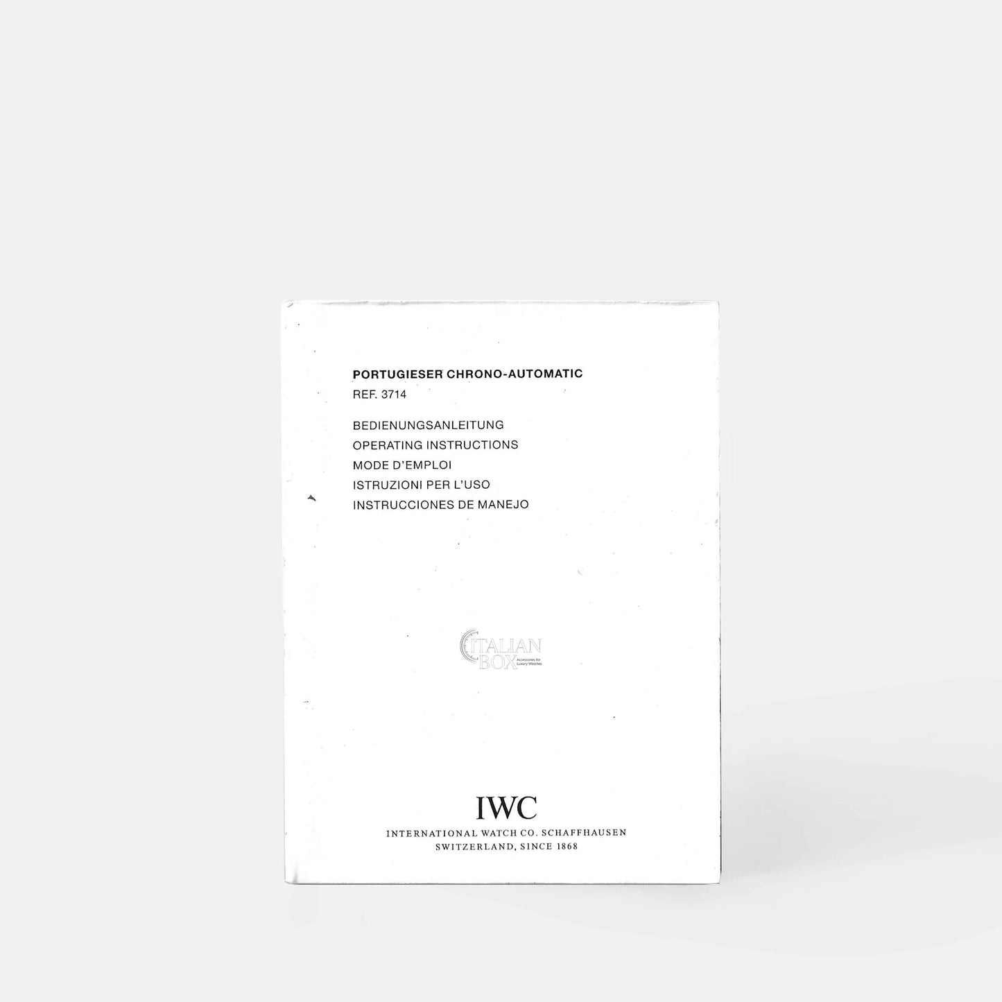 IWC Portugieser Chrono-Automatic Booklet - ref. 3714