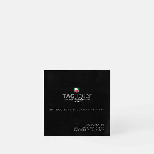 TAG Heuer Automatic and GMT Watches Calibre 3, 4, 5 & 7 Booklet