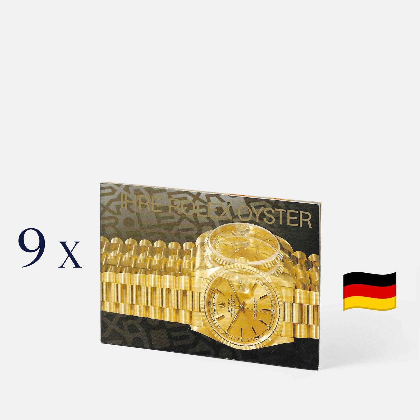 SET 9x Vintage "Hire Rolex Oyster" Booklets (1992-2000) 🇩🇪