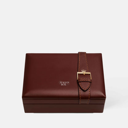 Rolex Leather Box with Buckle - Gold Daytona Models