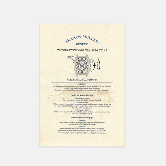 Franck Muller Chronograph Automatic Booklet
