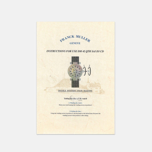 Franck Muller Double Mystery Four Seasons Booklet