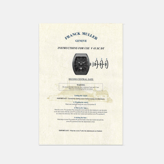 Franck Muller Second Central Date Booklet