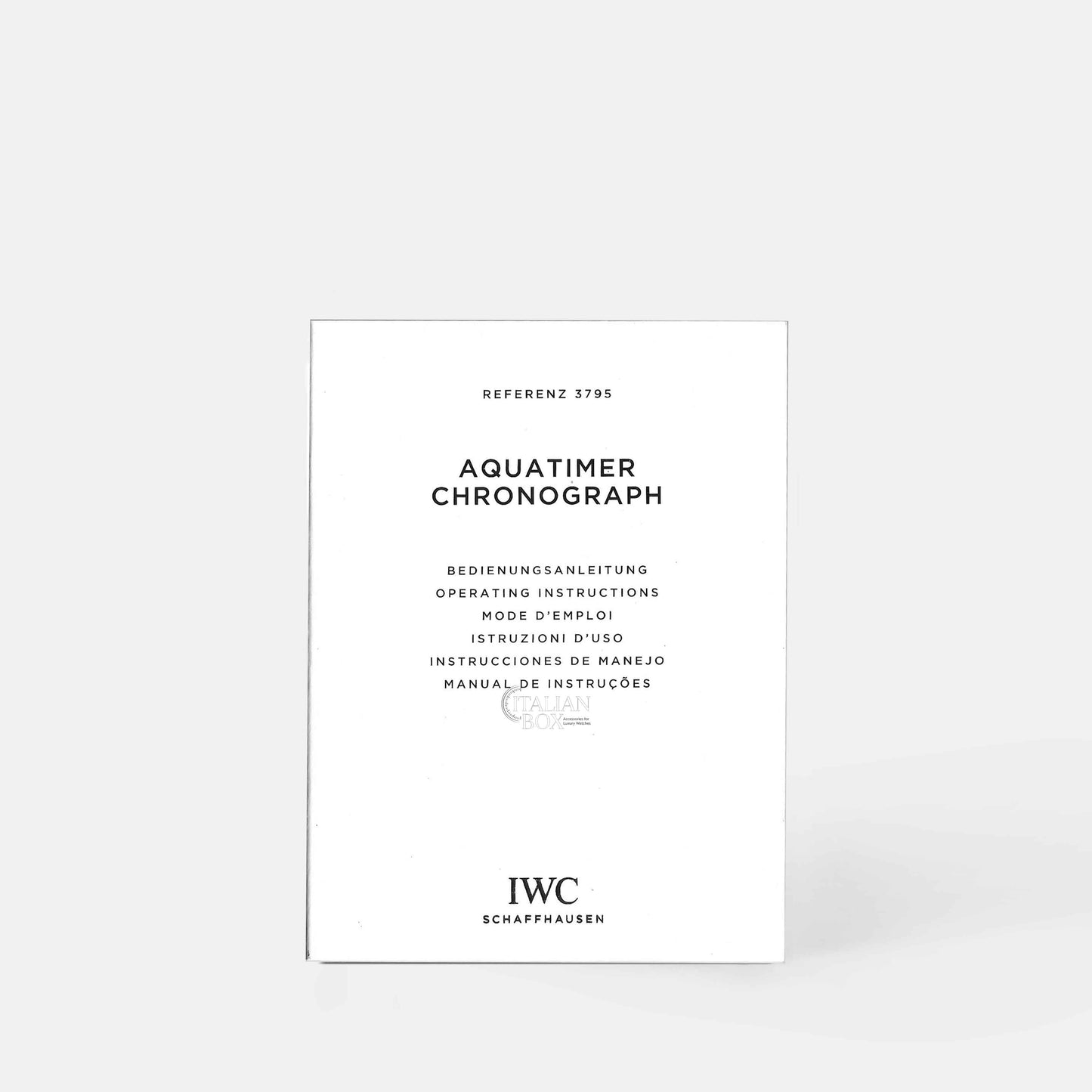 IWC Aquatimer Chronograph Booklet - ref. 3795