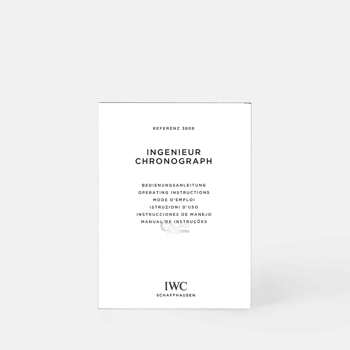 IWC Ingenieur Chronograph Booklet - ref. 3808