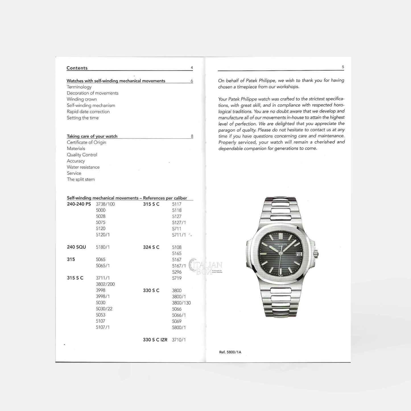 Patek Philippe Self-Winding Movements Booklet (2008-2009)