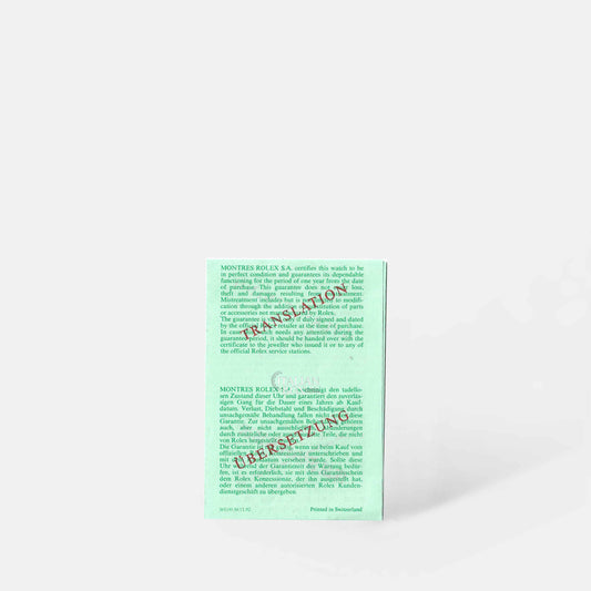 Rolex Translation Booklet