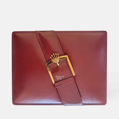 Rolex Red Leather Box with Buckle